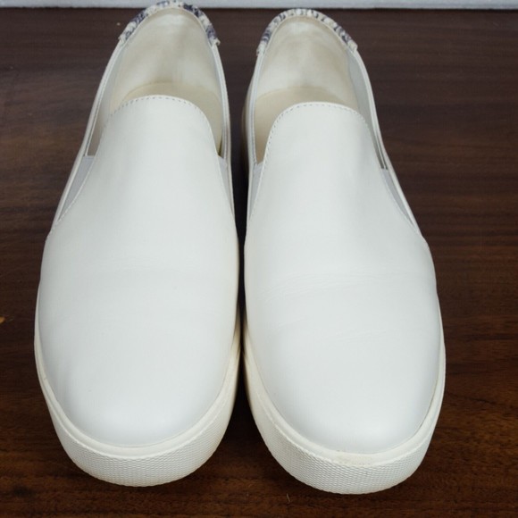 Cole Haan White Slip-On Sneakers with Patterned Heel Tab - Picture 3 of 8